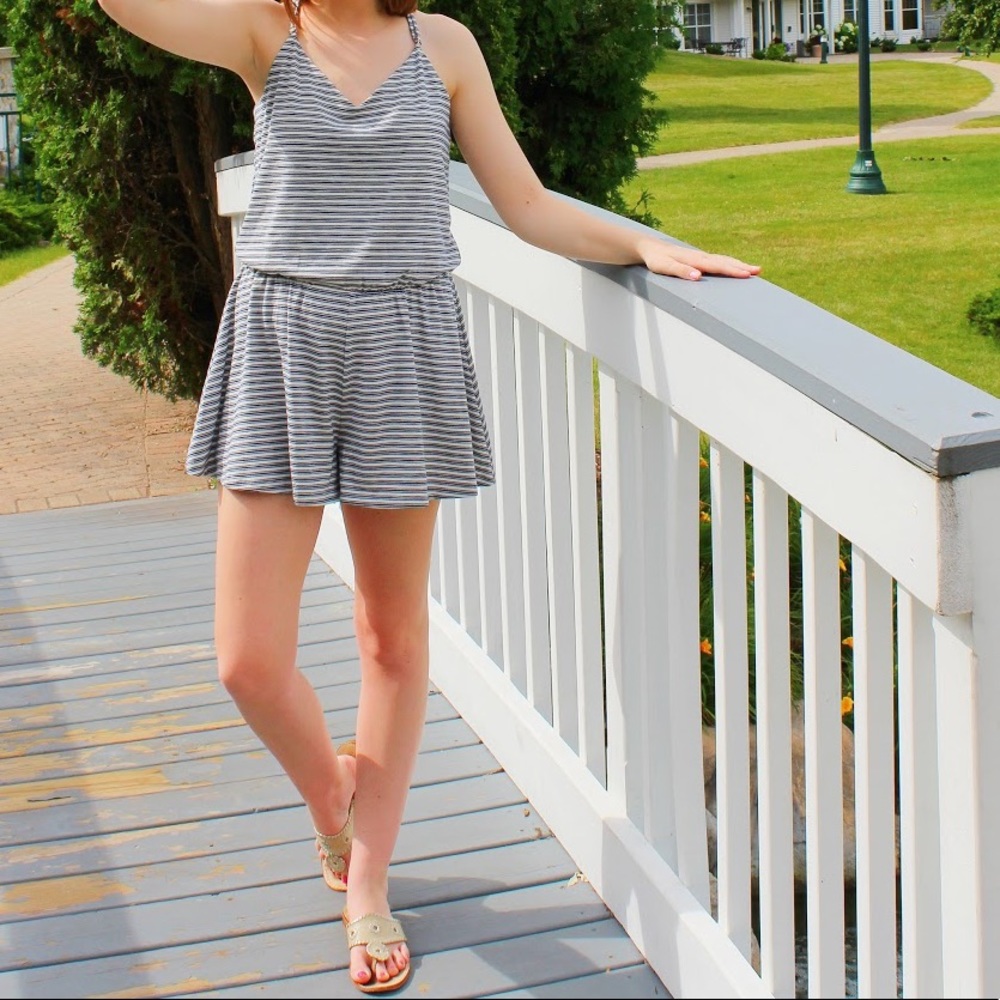 Gap Blue Stripe Romper